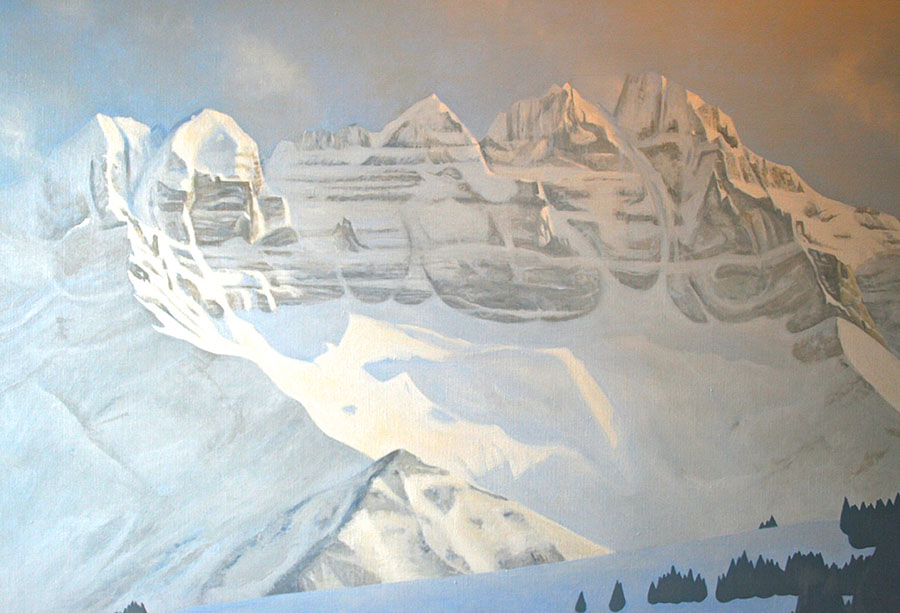 Les Dents du Midi en hiver, 2012