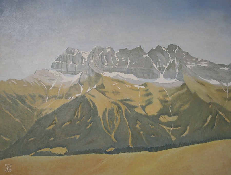 Les Dents du Midi en été, 2014